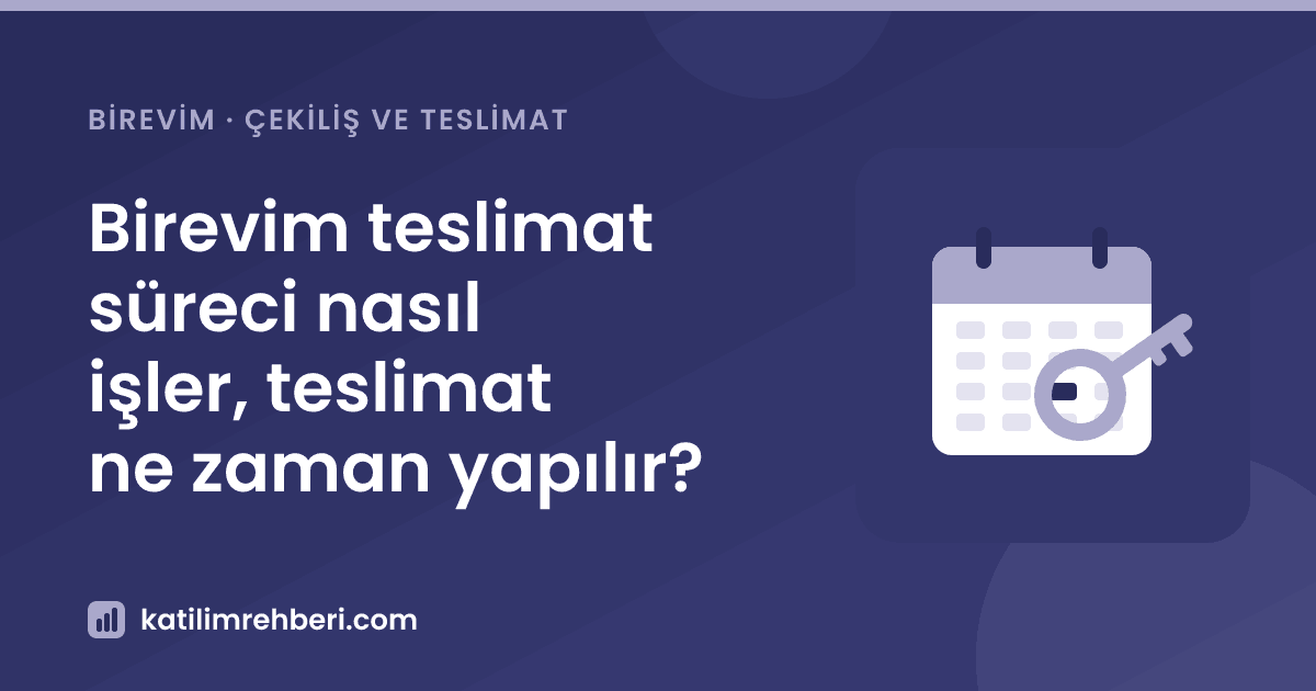 Birevim teslimat süreci nasıl işler, teslimat ne zaman yapılır?