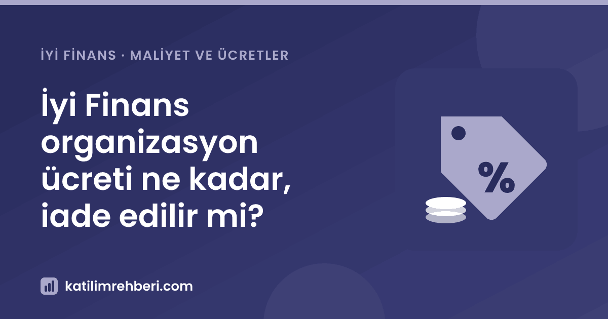 İyi Finans organizasyon ücreti ne kadar, iade edilir mi?
