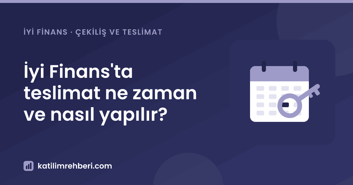 İyi Finans'ta teslimat ne zaman ve nasıl yapılır?
