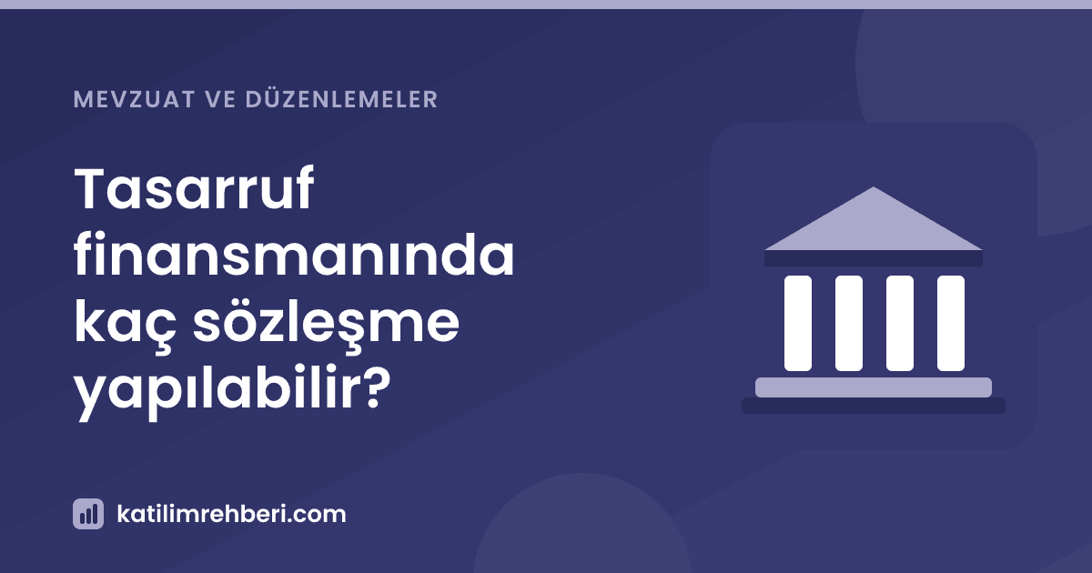 Tasarruf finansmanında kaç sözleşme yapılabilir?