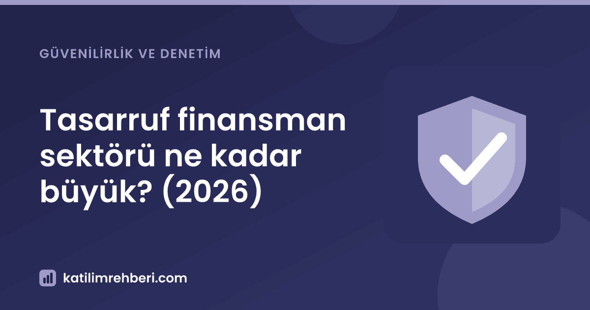 Tasarruf finansman sektörü ne kadar büyük? (2026)